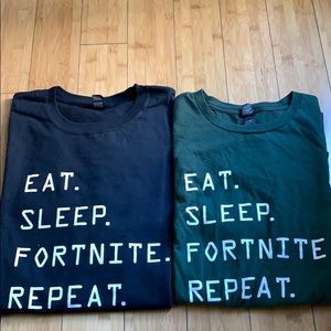 Bundle of t-shirts Eat. Sleep. Fornite. Repeat.